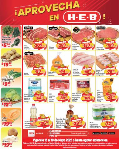 Ofertas de Hiper-Supermercados en Aguascalientes | ¡Aprovecha en HEB! | Santa Monica de HEB | 13/5/2022 - 19/5/2022