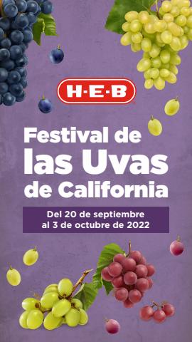 Ofertas de Hiper-Supermercados en El Pueblito | Festival de las Uvas de California de HEB | 20/9/2022 - 3/10/2022