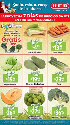 Catálogo HEB en General Escobedo | Aprovecha 7 Días de Precios Bajos en Frutas y Verduras | Monterrey | 29/11/2022 - 5/12/2022