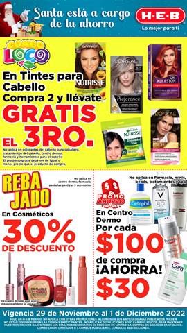 Ofertas de Hiper-Supermercados en Santiago de Querétaro | Santa está a cargo de tu ahorro de HEB | 29/11/2022 - 1/12/2022