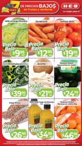 Catálogo HEB en Monterrey | Aprovecha 7 Días de Precios Bajos en Frutas y Verduras | 21/3/2023 - 27/3/2023