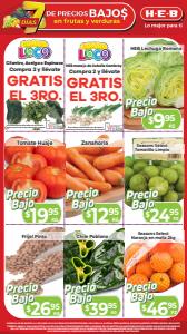 Catálogo HEB en Aguascalientes | Aprovecha 7 Días de Precios Bajos en Frutas y Verduras | Bajio | 28/3/2023 - 3/4/2023