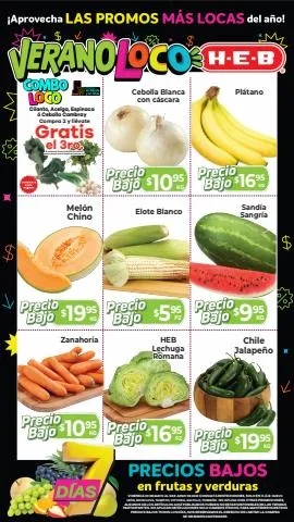 Catálogo HEB en Saltillo | Aprovecha 7 Días de Precios Bajos en Frutas y Verduras | 30/5/2023 - 5/6/2023