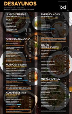 Catálogo Toks Restaurante ( Más de un mes)
