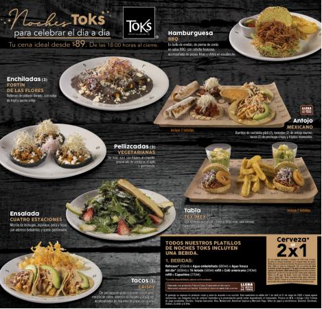 Ofertas de Restaurantes en Tlaquepaque | Menú de Toks Restaurante | 4/4/2022 - 31/5/2022