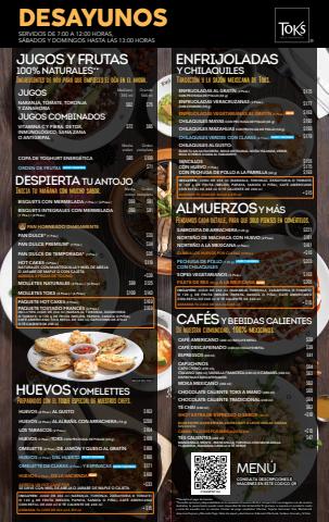 Catálogo Toks Restaurante en San Francisco del Rincón | Menú | 12/1/2023 - 11/4/2023