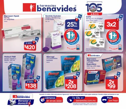 Ofertas de Farmacias y Salud en Cholula de Rivadavia | Catalogo OCTUBRE de Farmacias Benavides | 3/10/2022 - 31/10/2022