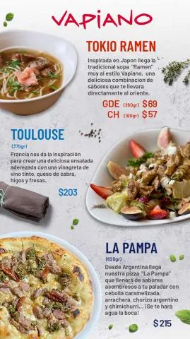 Catálogo Vapiano | Menú | 17/3/2023 - 30/6/2023
