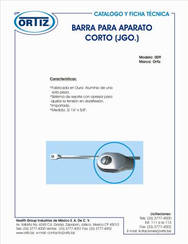 Catálogo Productos médicos Ortiz en Monterrey | Componentes Protesicos | 29/5/2022 - 28/8/2022
