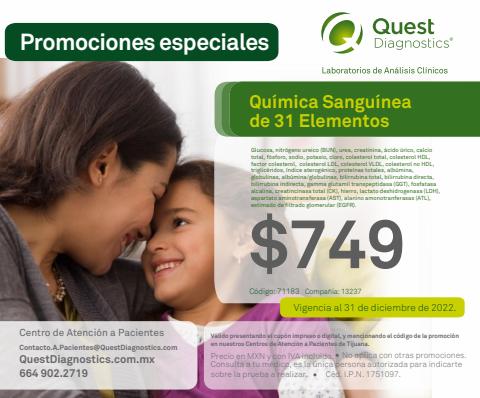 Catálogo Quest Diagnostics | ofertas Quest Diagnostics | 16/2/2022 - 31/12/2022