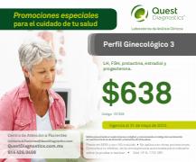 Catálogo Quest Diagnostics en Chihuahua | Perfil Ginecológico 3 - Cd. Juárez | 4/5/2022 - 31/5/2022