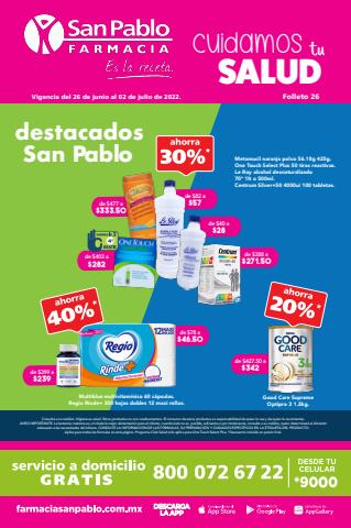 Ofertas de Farmacias y Salud en Valle de Chalco Solidaridad | CUIDAMOS TU SALUD de Farmacia San Pablo | 26/6/2022 - 2/7/2022