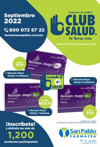 Catálogo Farmacia San Pablo en Los Reyes Acaquilpan | CLUB SALUD SEPTIEMBRE | 1/9/2022 - 30/9/2022
