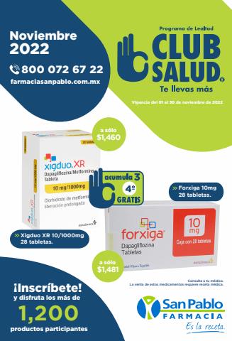 Catálogo Farmacia San Pablo en Zapopan | CLUB SALUD NOVIEMBRE | 1/11/2022 - 30/11/2022
