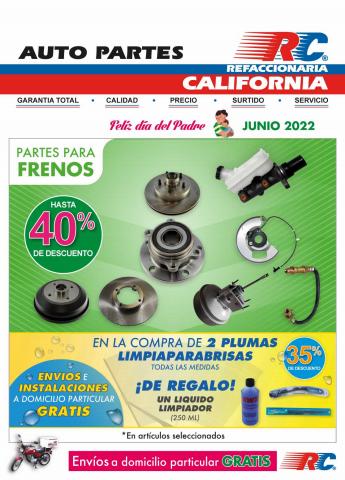 Catálogo Refaccionaria California en Álvaro Obregón (CDMX) | Ofertas Increíbles! | 1/6/2022 - 30/6/2022