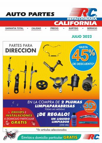 Ofertas de Autos, Motos y Repuestos en Chimalhuacán | Ofertas Increíbles de Julio de Refaccionaria California | 1/7/2022 - 31/7/2022
