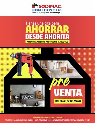 Ofertas de Hogar y Muebles en Álvaro Obregón (CDMX) | PRE HOT SALE de Sodimac Homecenter | 16/5/2022 - 22/5/2022