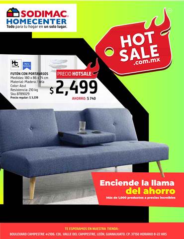 Ofertas de Hogar y Muebles en Guanajuato | HOT SALE | LEÓN de Sodimac Homecenter | 23/5/2022 - 31/5/2022