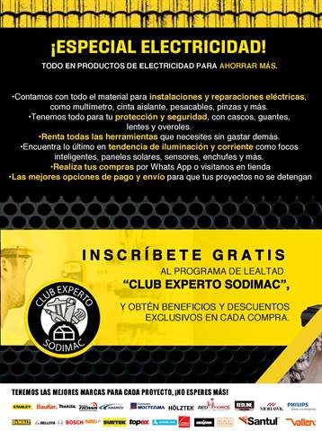 Catálogo Sodimac Constructor en Tlalnepantla | ESPECIAL ELECTRICIDAD  | 2/9/2022 - 30/9/2022