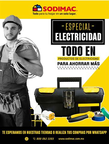 Catálogo Sodimac Constructor en Tláhuac | ESPECIAL ELECTRICIDAD | PLAZA CENTRAL | 2/9/2022 - 30/9/2022