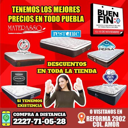 Catálogo El Buen Fin Tiendas Locales en San Andrés Cholula | Ofertas Materasso Buen Fin | 10/11/2021 - 16/11/2021