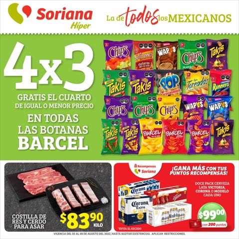 Ofertas de Hiper-Supermercados en Texcoco de Mora | Catálogo Soriana Híper de Soriana Híper | 5/8/2022 - 8/8/2022