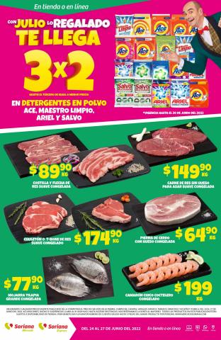Ofertas de Hiper-Supermercados en San Bernardino Tlaxcalancingo | Julio Regalado - Sureste de Soriana Mercado | 27/6/2022 - 27/6/2022