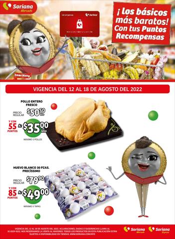 Ofertas de Hiper-Supermercados en Matehuala | Folleto Recompensas Mercado de Soriana Mercado | 2/8/2022 - 18/8/2022