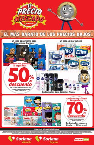 Ofertas de Hiper-Supermercados en Sahuayo de Morelos | Folleto Fin de Semana Mercado Nacional de Soriana Mercado | 24/11/2022 - 28/11/2022