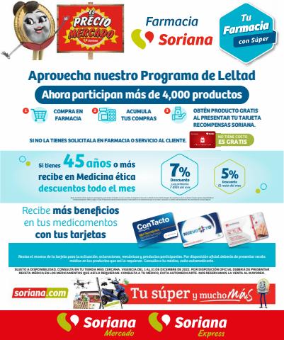 Ofertas de Hiper-Supermercados en Zamora de Hidalgo | Farmacia Mercado Diciembre de Soriana Mercado | 1/12/2022 - 31/12/2022