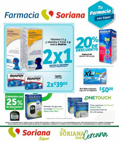 Oferta en la página 2 del catálogo Farmacia Súper Noviembre de Soriana Súper