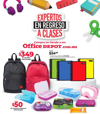 Ofertas de Librerías y Papelerías en Azcapotzalco | EXPERTOS EN REGRESO A CLASES de Office Depot | 1/7/2022 - 31/7/2022