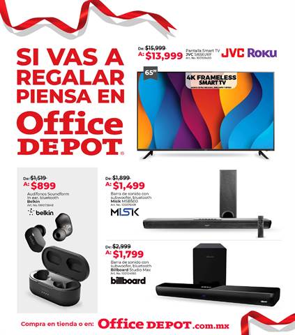 Ofertas de Electrónica y Tecnología en Ciudad Obregón | SI VAS A REGALAR PIENSA EN OFFICE DEPOT de Office Depot | 1/11/2022 - 30/11/2022