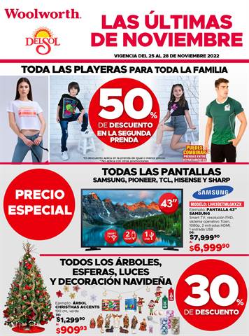 Ofertas de Hiper-Supermercados en Ciudad Apodaca | LAS ÚLTIMAS DE NOVIEMBRE de Del Sol | 25/11/2022 - 28/11/2022