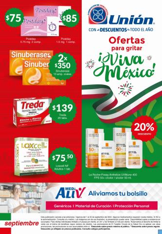 Ofertas de Farmacias y Salud en Mérida | Viva Mécico de Farmacias Unión | 5/9/2022 - 30/9/2022