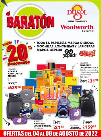 Ofertas de Tiendas Departamentales en Morelia | BARATÓN 7 de Woolworth | 4/8/2022 - 8/8/2022