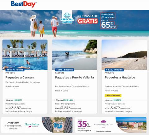 Ofertas de Viajes en Cancún | Grandes Ofertas de Best Day | 10/5/2022 - 17/5/2022