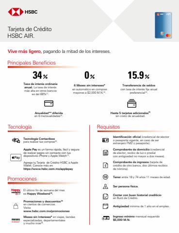 Ofertas de Bancos y Servicios en Ciudad Hidalgo (MICH) | Air de HSBC | 1/6/2022 - 1/9/2022