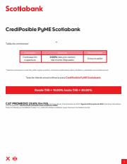 Catálogo Scotia Bank | comisiones crediposible pyme | 16/3/2023 - 31/3/2023