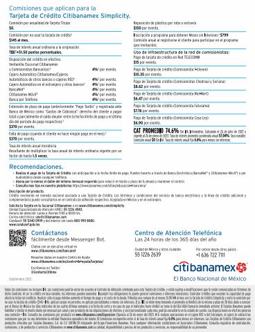 Catálogo Citibanamex en Zacatecas | Folleto Simplicity | 3/10/2022 - 2/1/2023