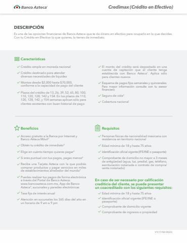 Catálogo Banco Azteca en Tonalá (Jalisco) | Credimax | 23/2/2023 - 31/8/2023