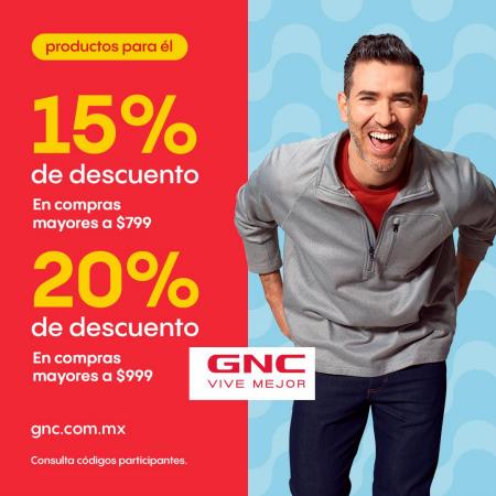 Ofertas de Farmacias y Salud en Gustavo A Madero | Promos del mes GNC de GNC | 1/6/2022 - 30/6/2022