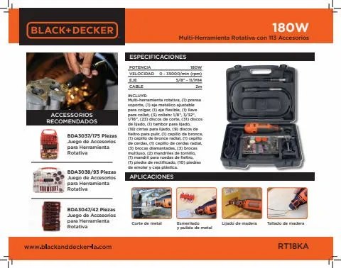 Catálogo Black and Decker en Monterrey | RT18KA | 24/4/2023 - 23/7/2023
