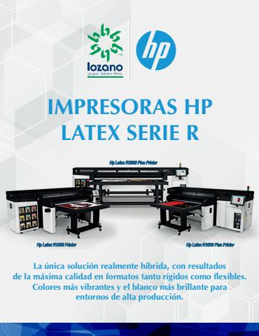 Ofertas de Librerías y Papelerías en Naucalpan (México) | Impresoras HP Latex Serie R de Papelerías Lozano Hermanos | 6/5/2022 - 31/5/2022