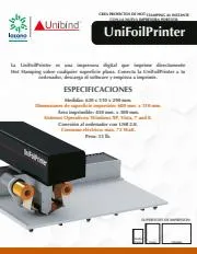 Ofertas de Librerías y Papelerías en Juriquilla | Ficha Técnica UNIFOILPRINTER de Papelerías Lozano Hermanos | 6/6/2023 - 30/6/2023