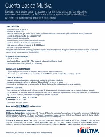 Catálogo Multiva | Cuenta Básica Multiva | 7/3/2022 - 6/6/2022