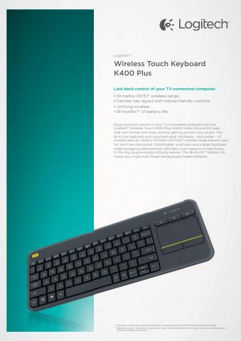 Catálogo Logitech | Keyboard K400 Plus | 25/7/2022 - 24/10/2022
