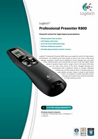 Catálogo Logitech | Professional Presenter R800 | 25/7/2022 - 24/10/2022