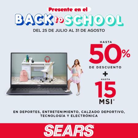 Ofertas de Tiendas Departamentales en Tlajomulco de Zúñiga | Back to school de Sears | 25/7/2022 - 31/8/2022