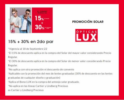 Ofertas de Ópticas en Juriquilla | Ofertas Increíbles de Ópticas Lux | 8/9/2022 - 30/9/2022